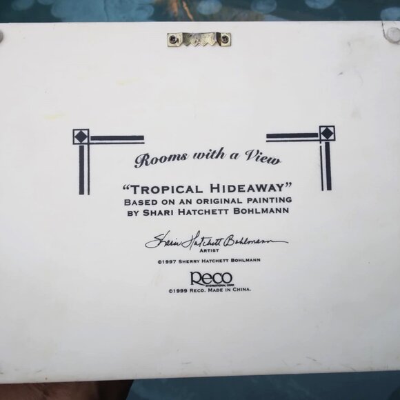 Sharie Hatchet Bohlman Room with a View "TROPICAL HIEDAWAY"" 3D Relief Painting - Picture 8 of 8